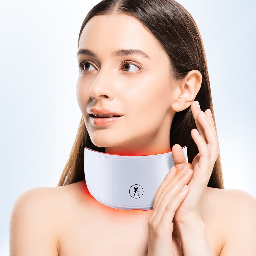 Flemia 7 Colour Led Face Mask With Neck Red Light Therapy Mask